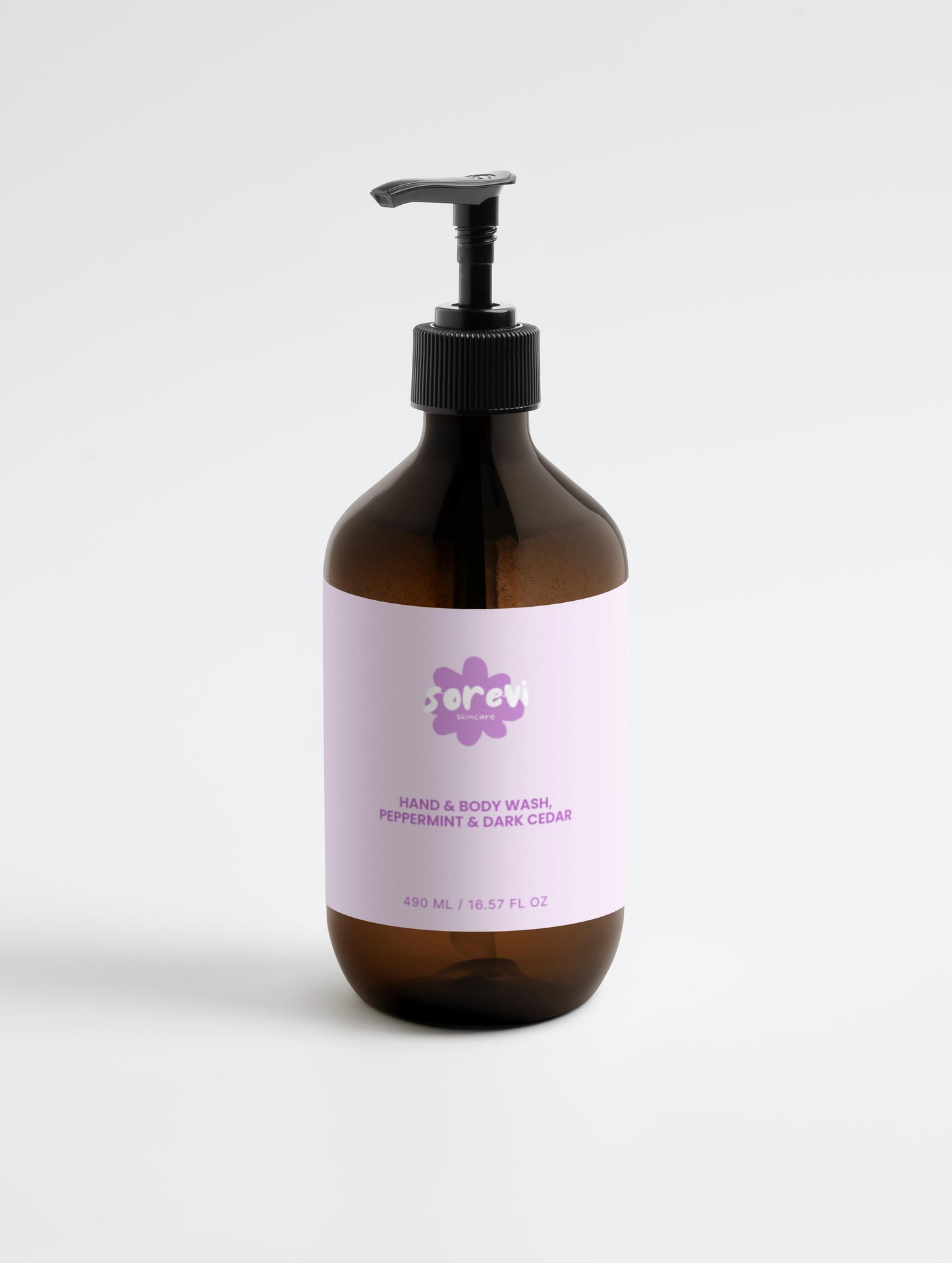 SOREVI Hand & Body Wash, Peppermint & Dark Cedar