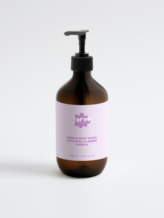 SOREVI Hand & Body Wash, Patchouli & Amber Vanilla